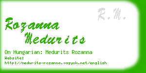 rozanna medurits business card